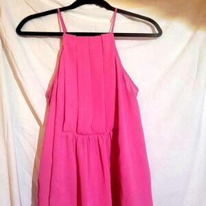Vibrant Pink Baby Doll Top Y2K